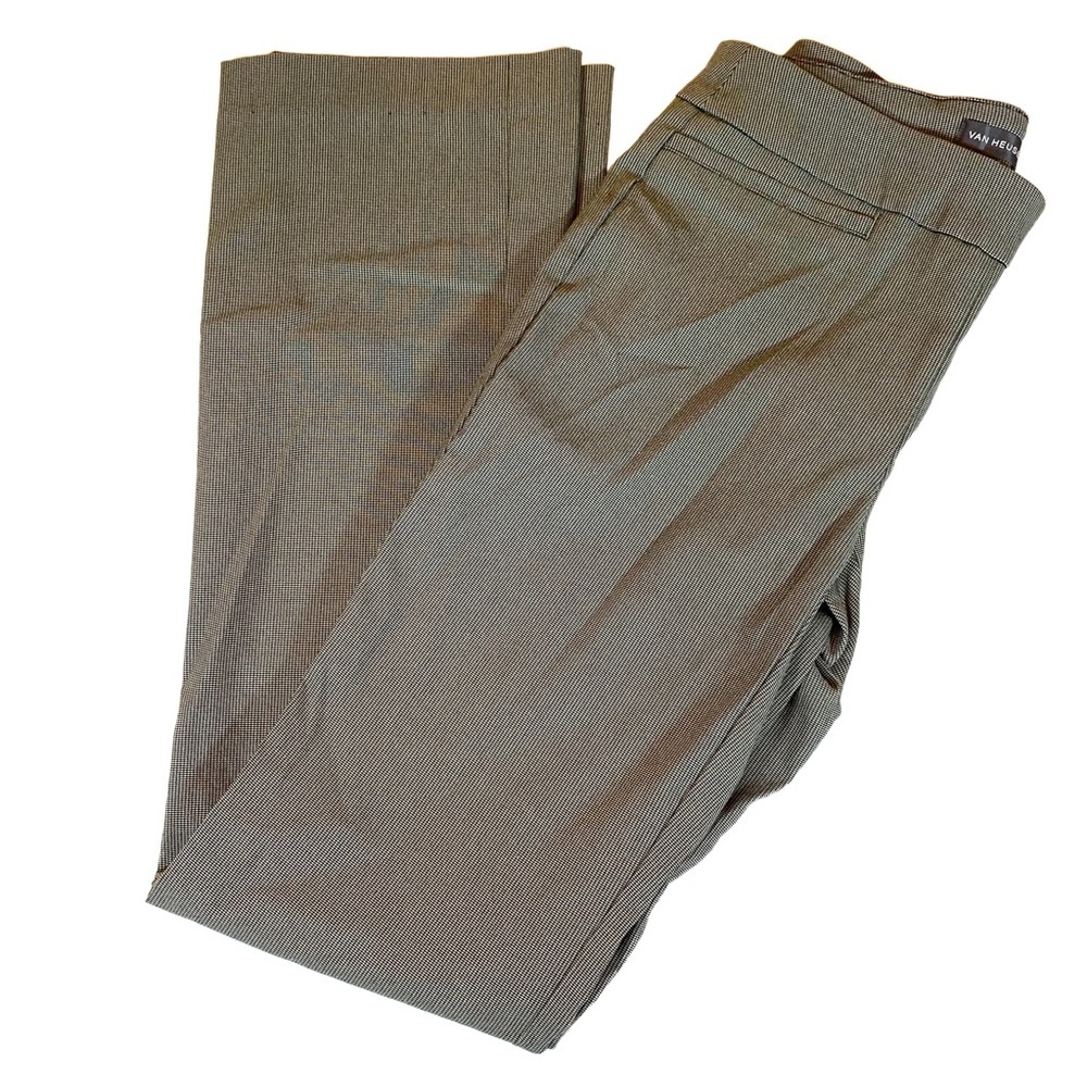 Fine houndstooth straight leg stretch pants by Van Heusen size 2